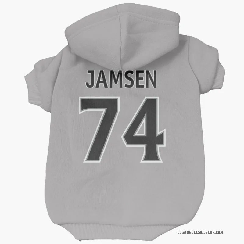 Aatu Jamsen  Gray Los Angeles Kings  Cat & Dog Pet Hoodie