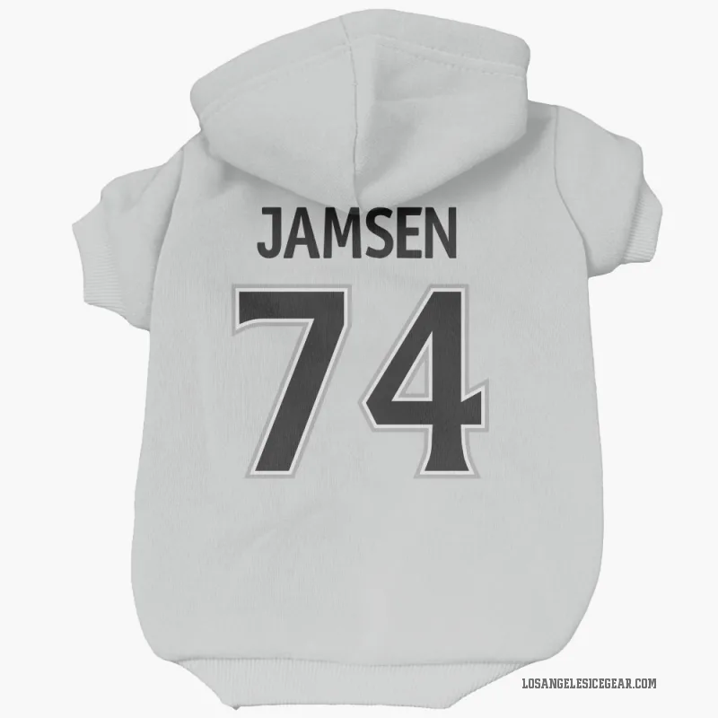 Aatu Jamsen  White Los Angeles Kings  Cat & Dog Pet Hoodie