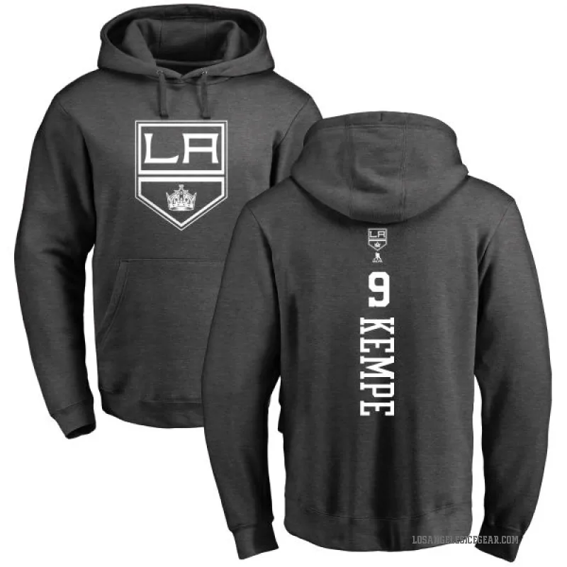 Adrian Kempe Youth Charcoal Los Angeles Kings Branded One Color Backer Pullover Hoodie