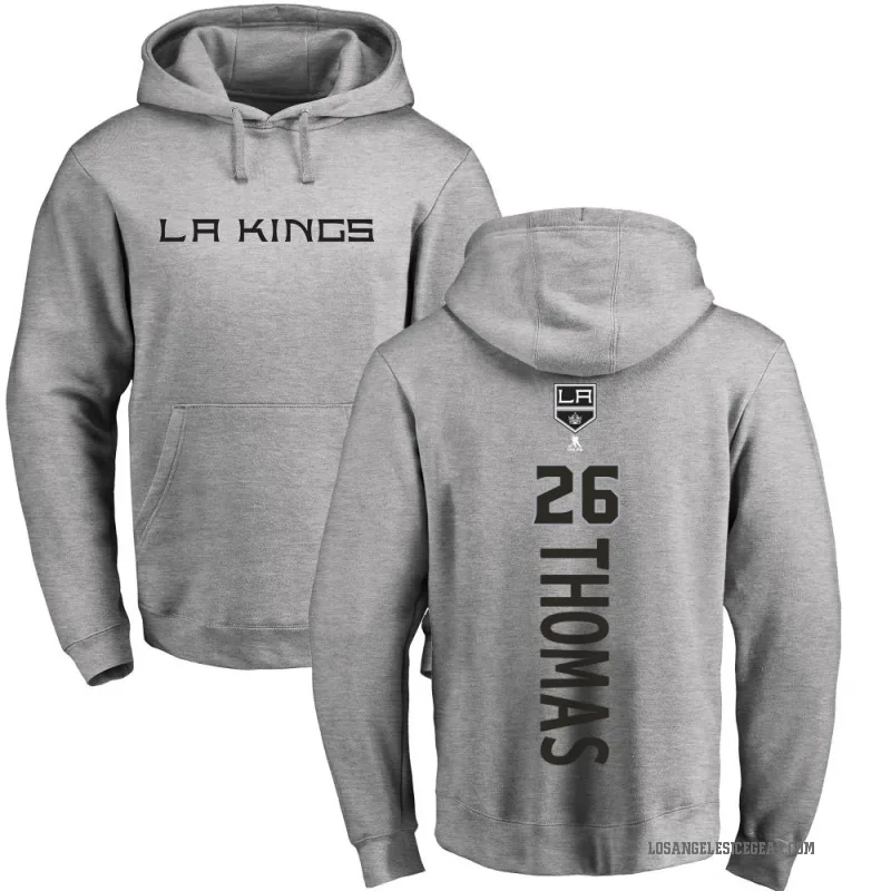 Akil Thomas Men's Los Angeles Kings Branded Ash Backer Pullover Hoodie