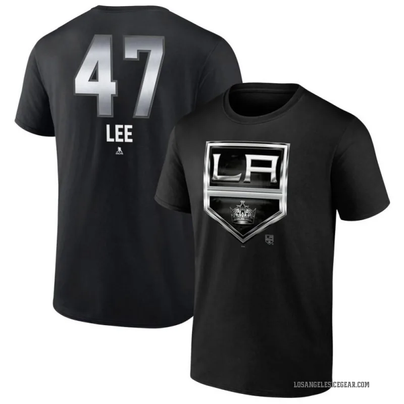 Andre Lee Men's Black Los Angeles Kings Midnight Mascot Logo T-Shirt