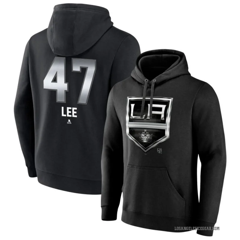 Andre Lee Youth Black Los Angeles Kings Branded Midnight Mascot Logo Pullover Hoodie