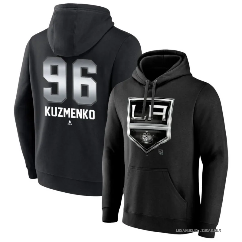 Andrei Kuzmenko Youth Black Los Angeles Kings Branded Midnight Mascot Logo Pullover Hoodie