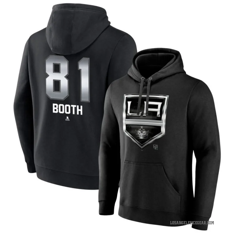 Angus Booth Men's Black Los Angeles Kings Branded Midnight Mascot Logo Pullover Hoodie
