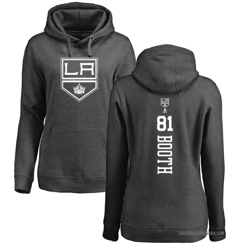 Angus Booth Women's Charcoal Los Angeles Kings Branded One Color Backer Pullover Hoodie