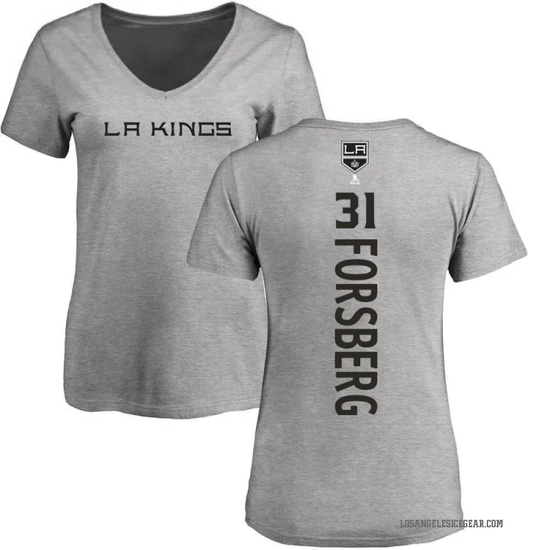 Anton Forsberg Women's Ash Los Angeles Kings Backer T-Shirt -
