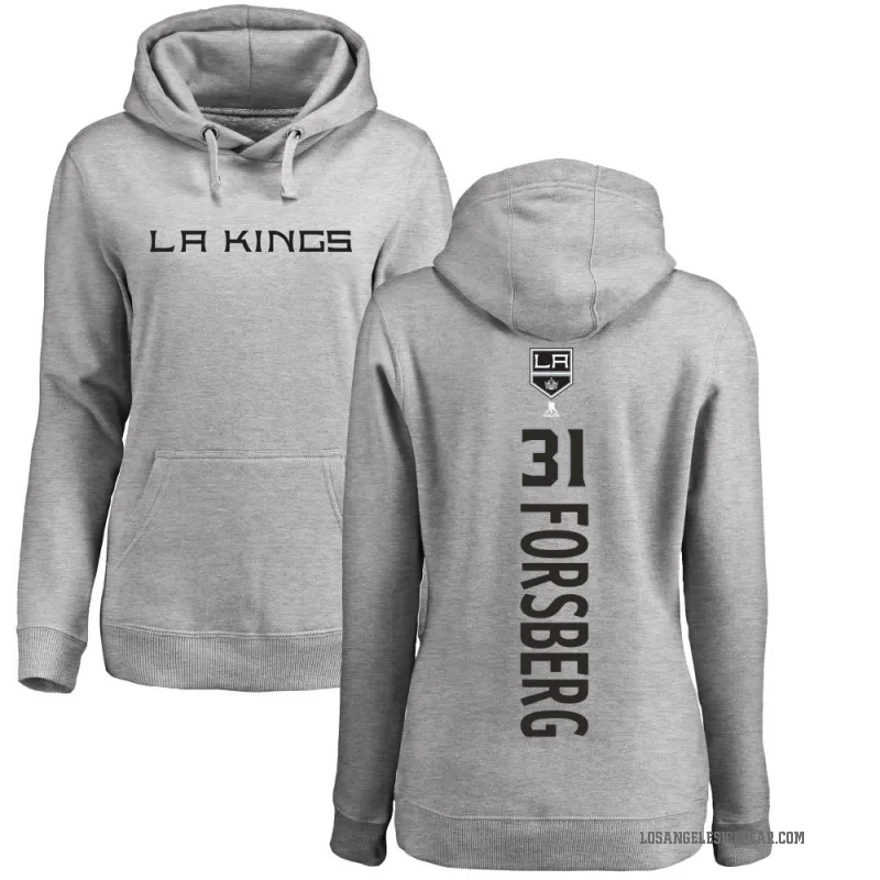 Anton Forsberg Women's Los Angeles Kings Branded Ash Backer Pullover Hoodie