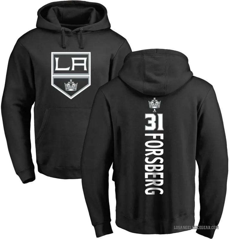 Anton Forsberg Youth Black Los Angeles Kings Branded Backer Pullover Hoodie