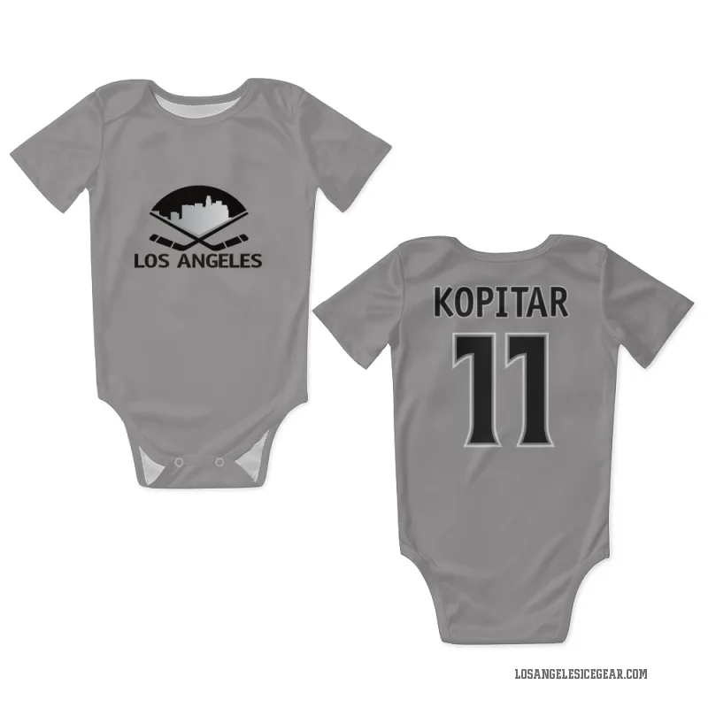 Anze Kopitar  Gray Los Angeles Kings  Newborn & Infant Bodysuit