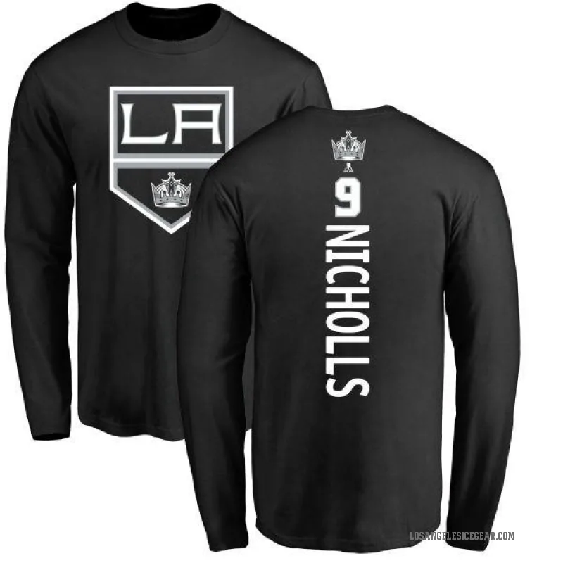 Bernie Nicholls Youth Black Los Angeles Kings Backer Long Sleeve T-Shirt -