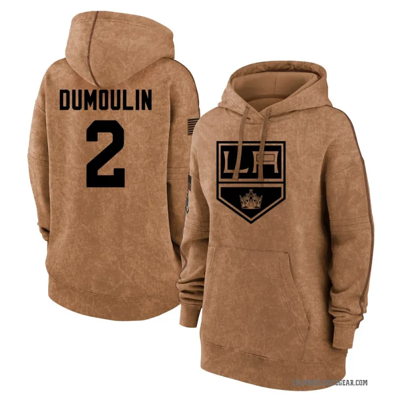 Brian Dumoulin Women's Brown Los Angeles Kings 2023 Salute to Service Pullover Hoodie