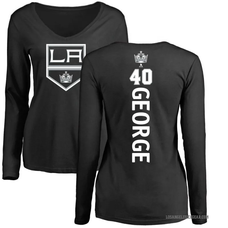 Carter George Women's Black Los Angeles Kings Backer Long Sleeve T-Shirt -