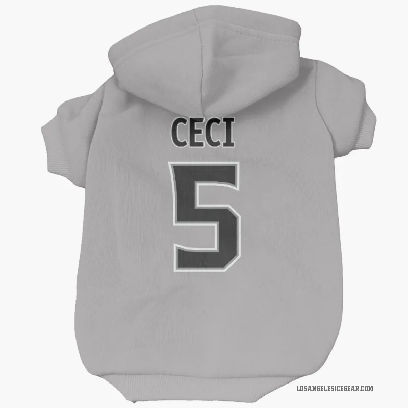 Cody Ceci  Gray Los Angeles Kings  Cat & Dog Pet Hoodie