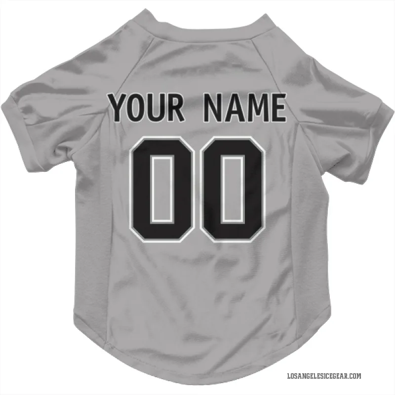 Custom  Gray Los Angeles Kings   Cat & Dog Pet Jersey