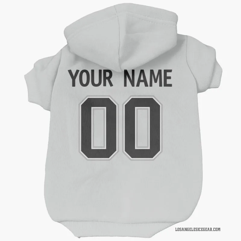 Custom  White Los Angeles Kings   Cat & Dog Pet Hoodie