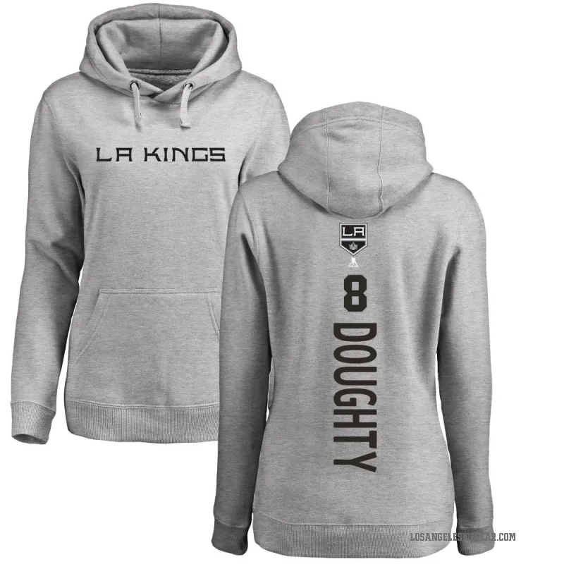Drew Doughty Women's Los Angeles Kings Branded Ash Backer Pullover Hoodie