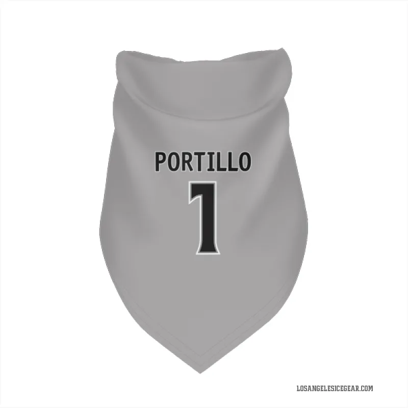 Erik Portillo  Gray Los Angeles Kings  Cat & Dog Pet Bandana