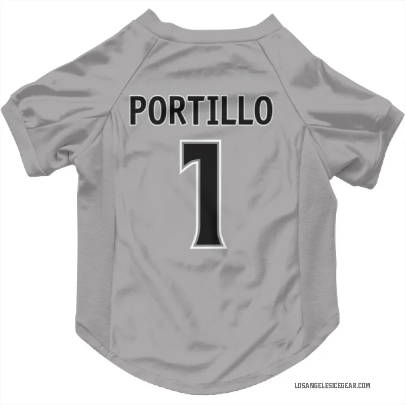 Erik Portillo  Gray Los Angeles Kings  Cat & Dog Pet Jersey