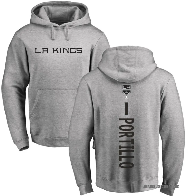 Erik Portillo Men's Los Angeles Kings Branded Ash Backer Pullover Hoodie