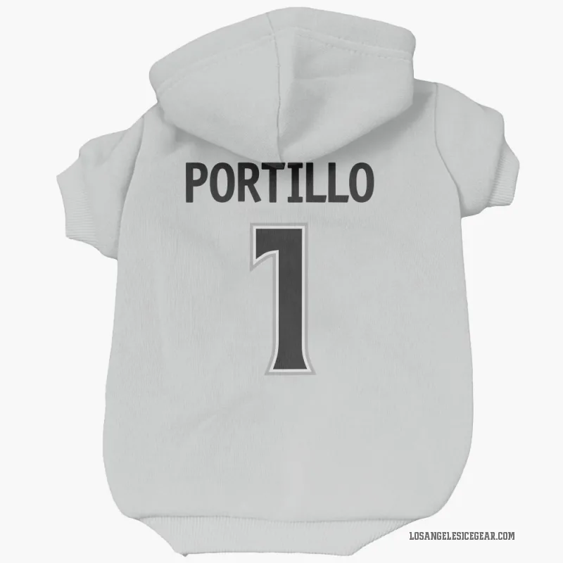 Erik Portillo  White Los Angeles Kings  Cat & Dog Pet Hoodie
