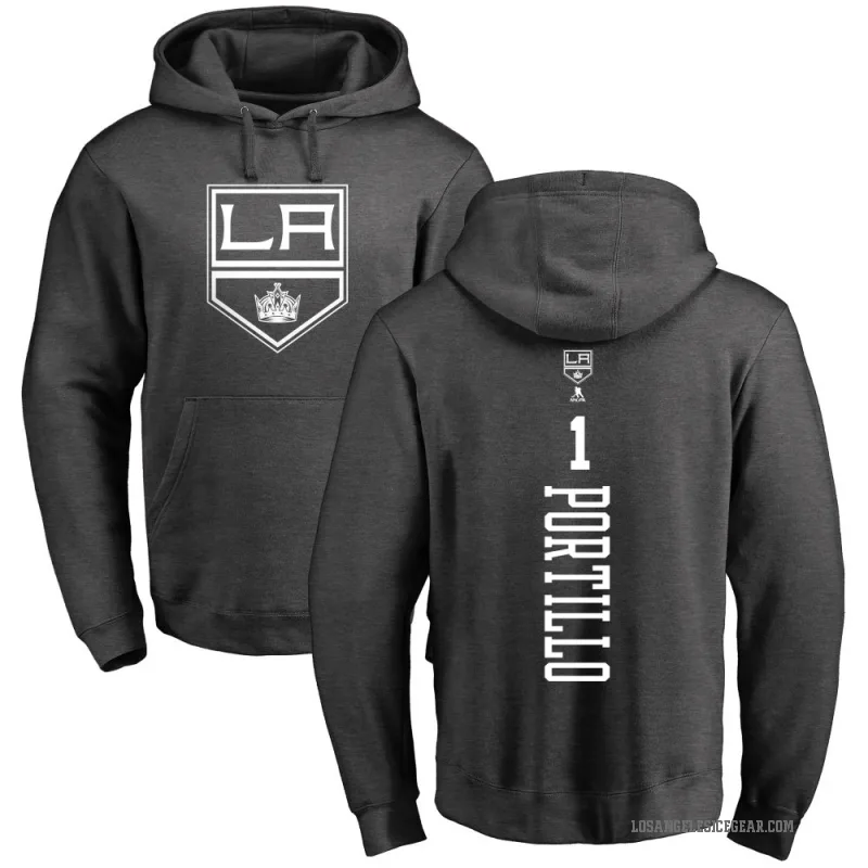 Erik Portillo Youth Charcoal Los Angeles Kings Branded One Color Backer Pullover Hoodie