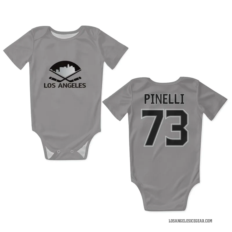 Francesco Pinelli  Gray Los Angeles Kings  Newborn & Infant Bodysuit