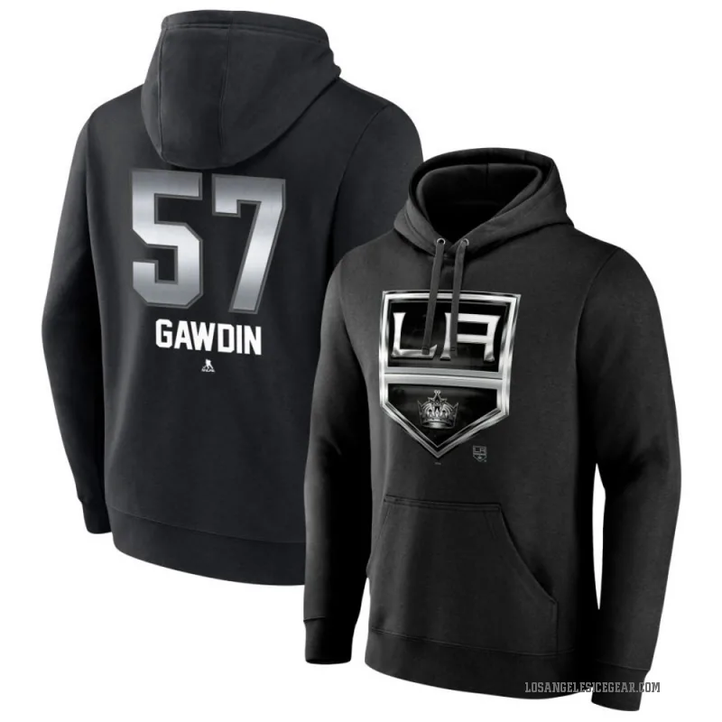 Glenn Gawdin Men's Black Los Angeles Kings Branded Midnight Mascot Logo Pullover Hoodie