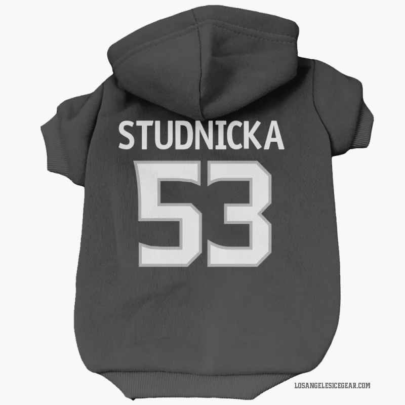 Jack Studnicka  Black Los Angeles Kings  Cat & Dog Pet Hoodie