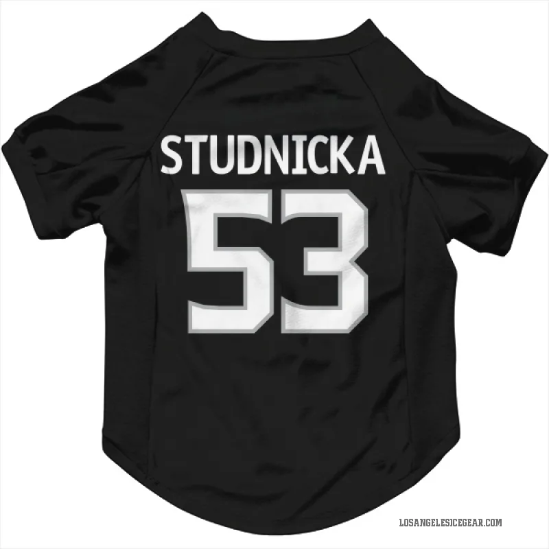 Jack Studnicka  Black Los Angeles Kings  Cat & Dog Pet Jersey