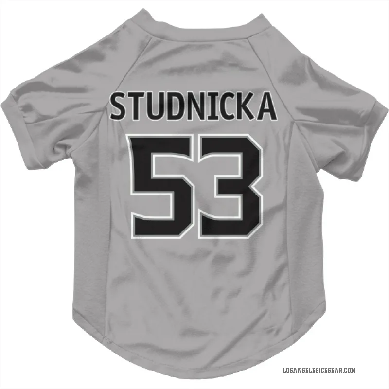 Jack Studnicka  Gray Los Angeles Kings  Cat & Dog Pet Jersey