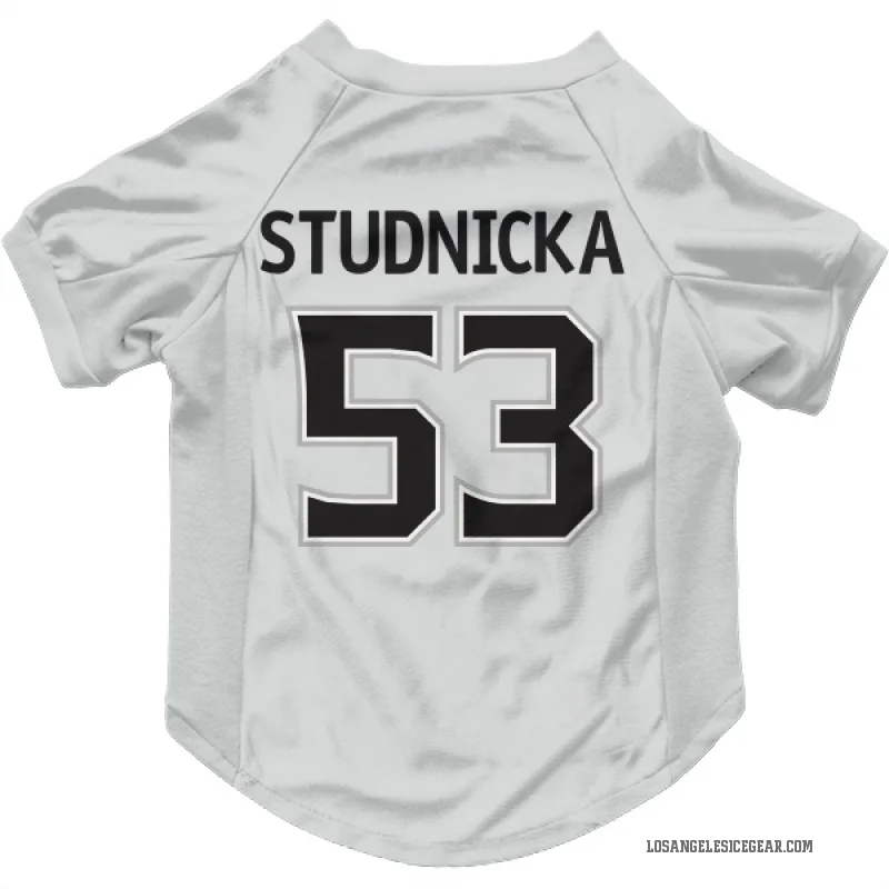 Jack Studnicka  White Los Angeles Kings  Cat & Dog Pet Jersey