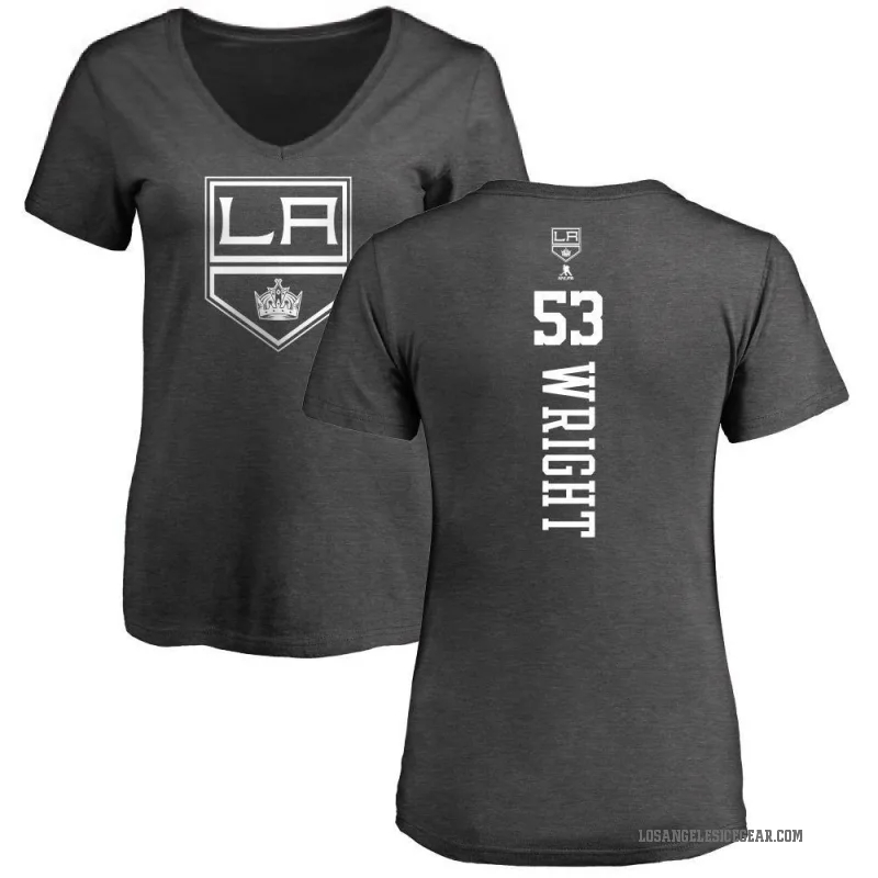 Jared Wright Women's Charcoal Los Angeles Kings One Color Backer T-Shirt -