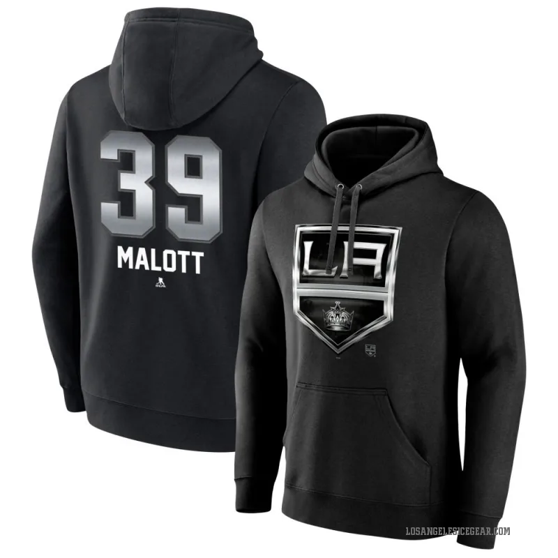 Jeff Malott Men's Black Los Angeles Kings Branded Midnight Mascot Logo Pullover Hoodie