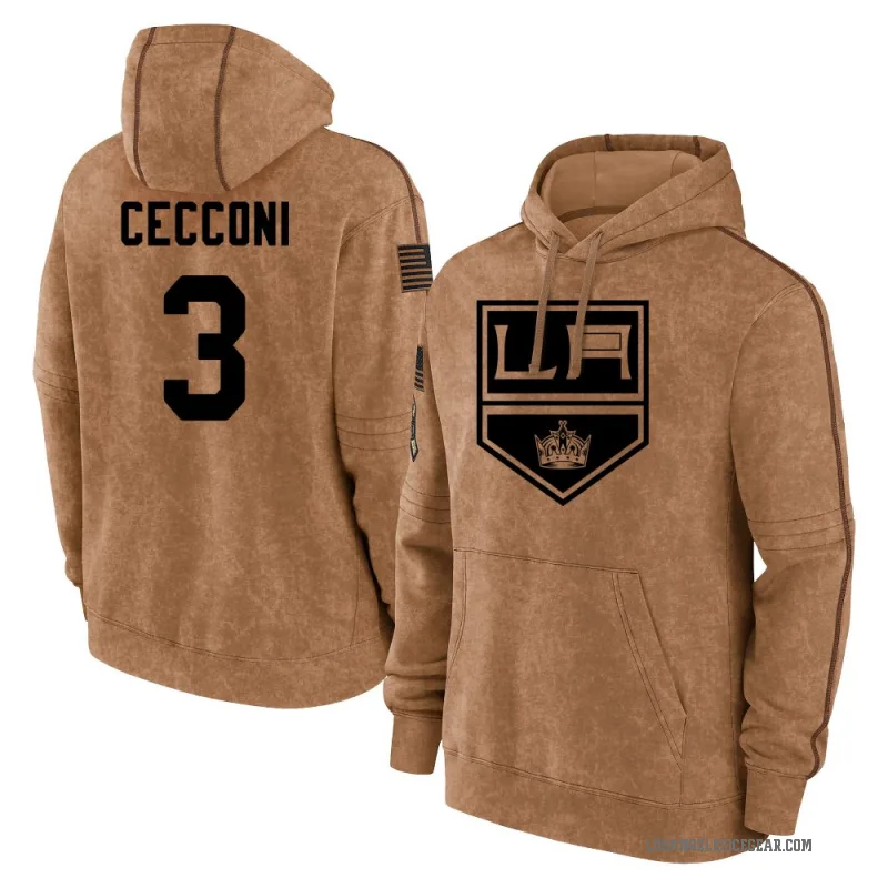 Joseph Cecconi Men's Brown Los Angeles Kings 2023 Salute to Service Club Pullover Hoodie