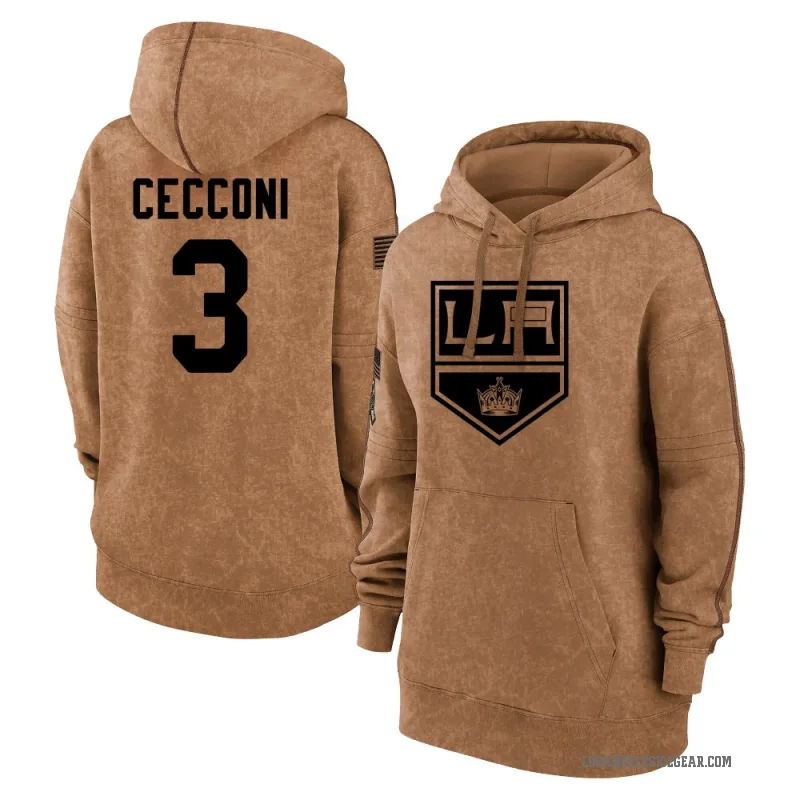 Joseph Cecconi Women's Brown Los Angeles Kings 2023 Salute to Service Pullover Hoodie