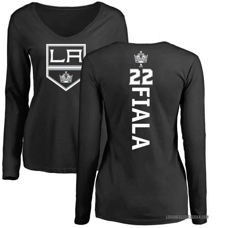 Kevin Fiala Women's Black Los Angeles Kings Backer Long Sleeve T-Shirt -