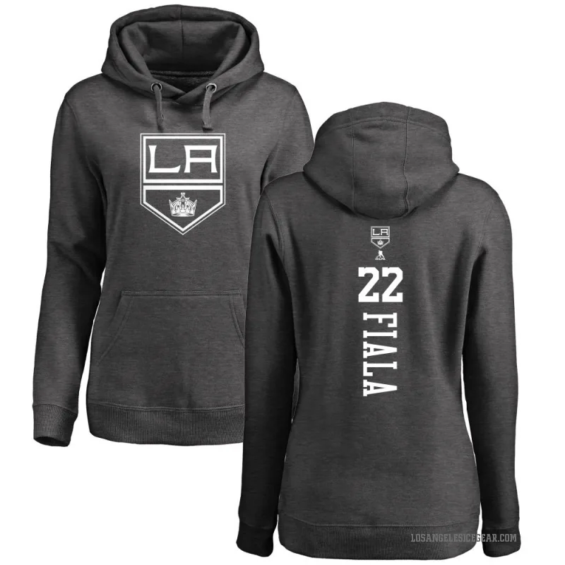Kevin Fiala Women's Charcoal Los Angeles Kings Branded One Color Backer Pullover Hoodie