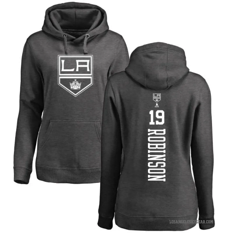 Larry Robinson Women's Charcoal Los Angeles Kings Branded One Color Backer Pullover Hoodie