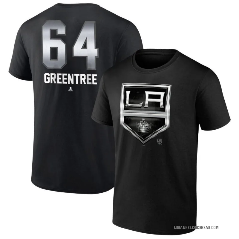 Liam Greentree Men's Green Los Angeles Kings Black Midnight Mascot Logo T-Shirt
