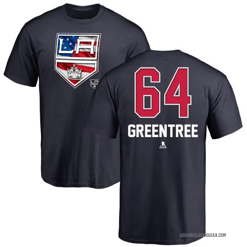 Liam Greentree Youth Green Los Angeles Kings Name and Number Banner Wave T-Shirt - Navy