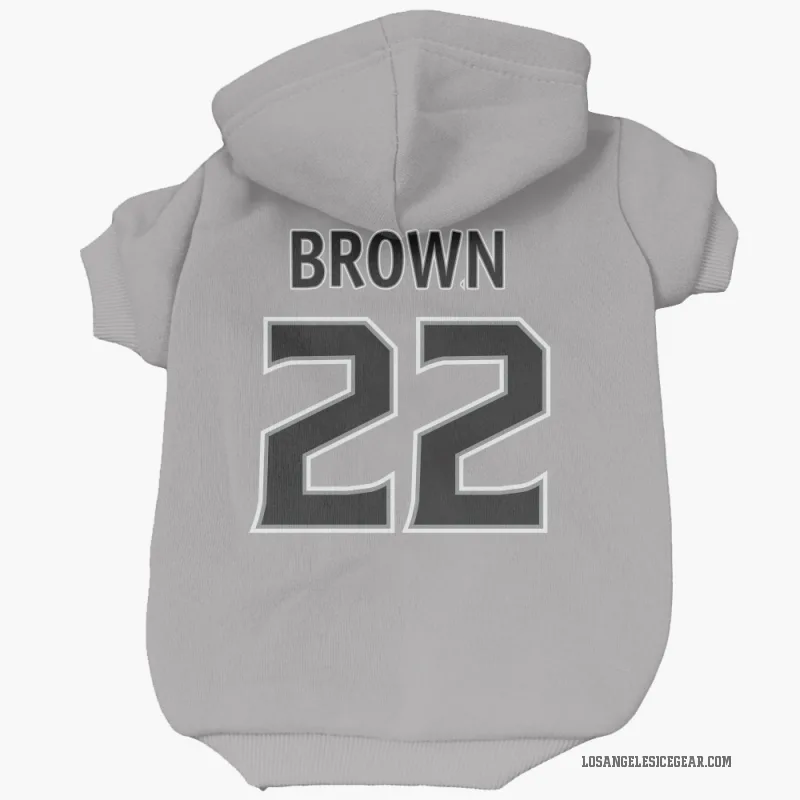 Logan Brown  Gray Los Angeles Kings  Cat & Dog Pet Hoodie