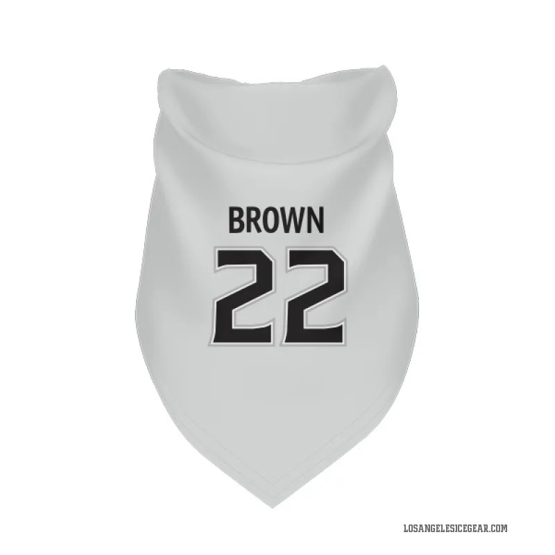 Logan Brown  White Los Angeles Kings  Cat & Dog Pet Bandana