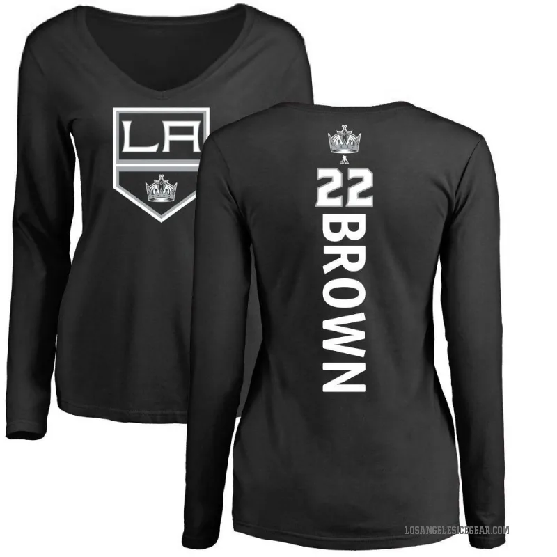 Logan Brown Women's Black Los Angeles Kings Backer Long Sleeve T-Shirt -