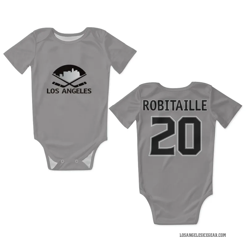 Luc Robitaille  Gray Los Angeles Kings  Newborn & Infant Bodysuit