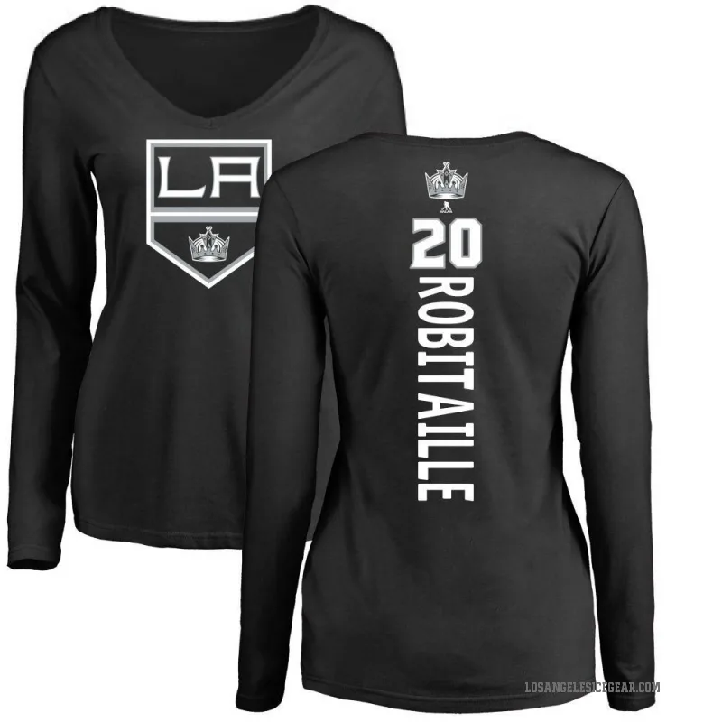 Luc Robitaille Women's Black Los Angeles Kings Backer Long Sleeve T-Shirt -