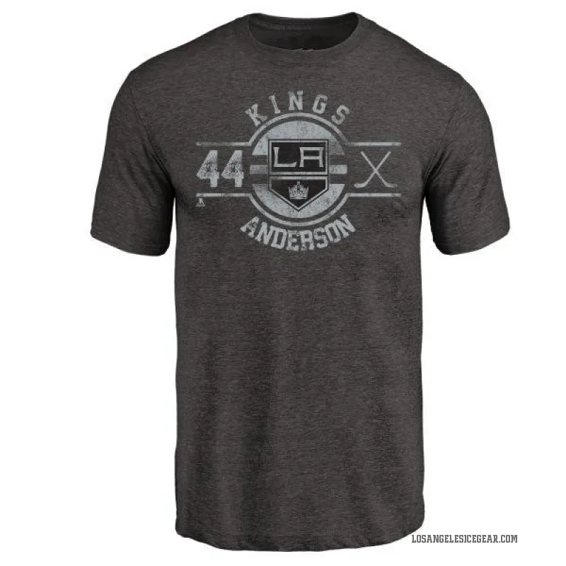 Mikey Anderson Men's Black Los Angeles Kings Insignia T-Shirt -