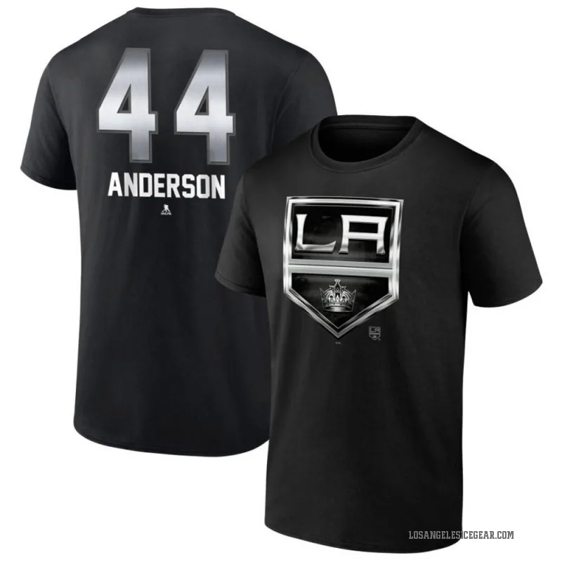 Mikey Anderson Youth Black Los Angeles Kings Midnight Mascot Logo T-Shirt