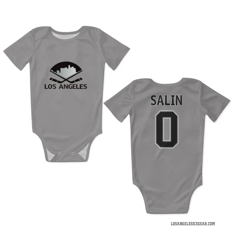 Otto Salin  Gray Los Angeles Kings  Newborn & Infant Bodysuit