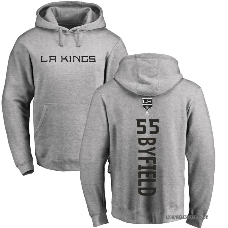 Quinton Byfield Men's Los Angeles Kings Branded Ash Backer Pullover Hoodie