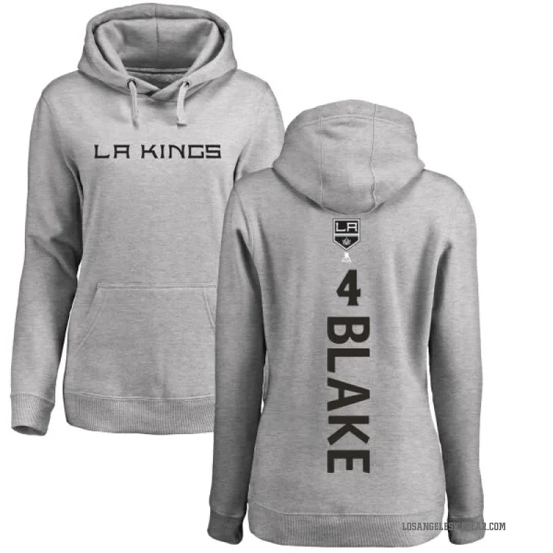 Rob Blake Women's Los Angeles Kings Branded Ash Backer Pullover Hoodie